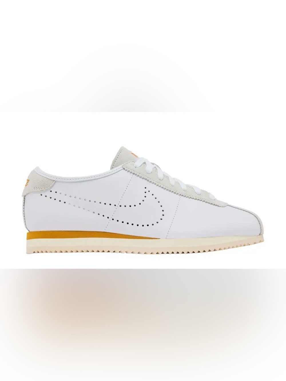 Nike WMNS Cortez Leather White Bronze Perforated Swoosh NWOB Sz 11.5